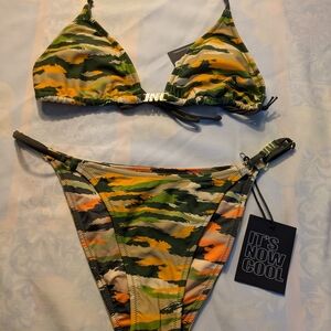 Trendy Camouflage Bikini Set